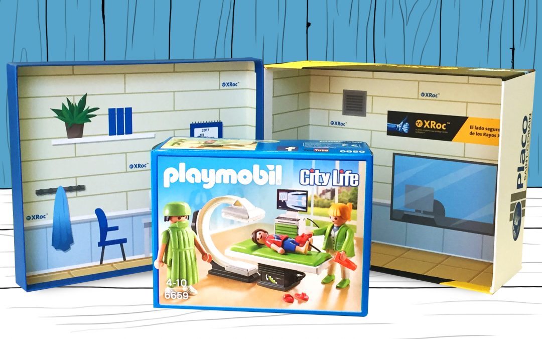 Diseño corporativo para Placo de una caja para juguetes Playmobil