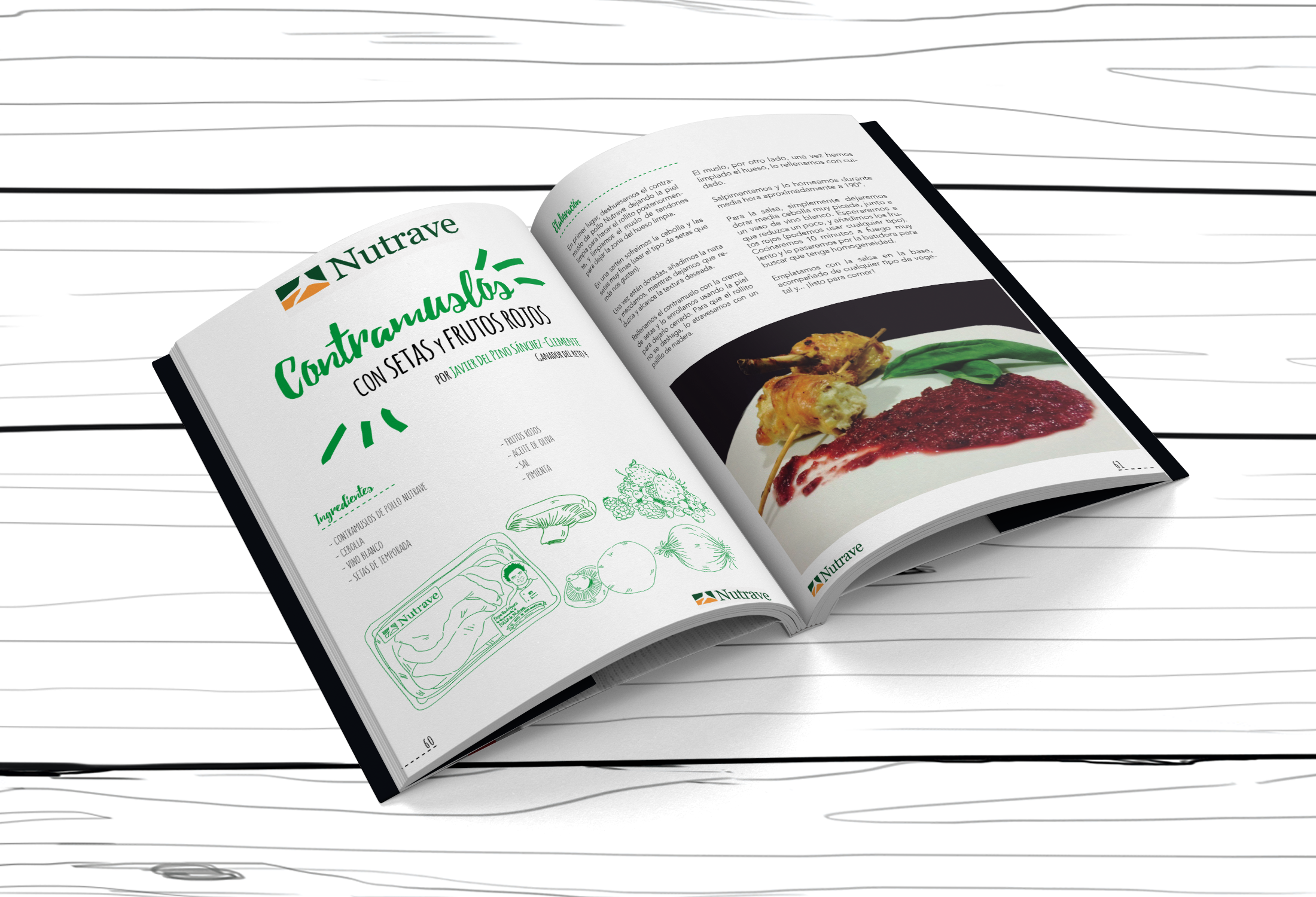 diseño editorial libro de recetas Nutrave
